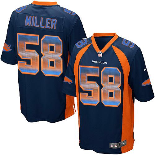 Nike Broncos #58 Von Miller Navy Blue Alternate Men's Stitched NFL Limited Strobe Jersey - Click Image to Close